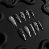 Длинные наклейки для ногтей для маникюра, новая коллекция, яркий броский стиль, легкий роскошный стиль