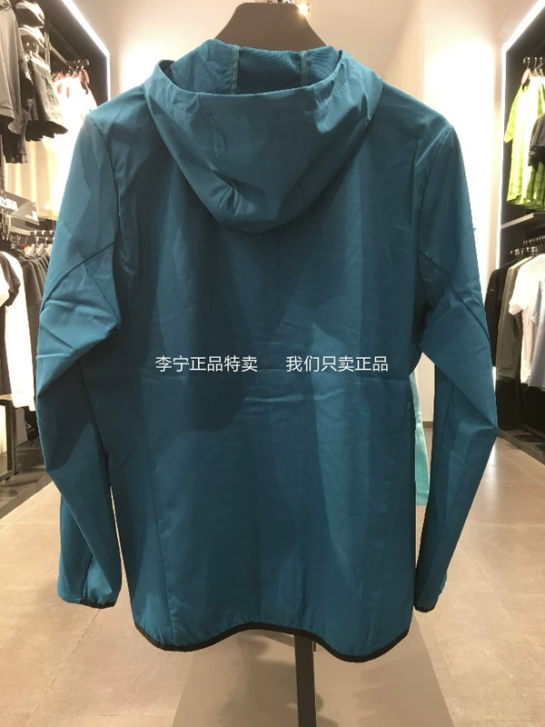 Li Ning trench coat 2018 mùa thu mới cho nam đào tạo loạt áo khoác dài tay chống gió AFDN141