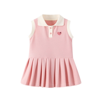 Girls dress for dress summer clothes 2024 new foreign air children polo princess dresses baby girls gown for summer