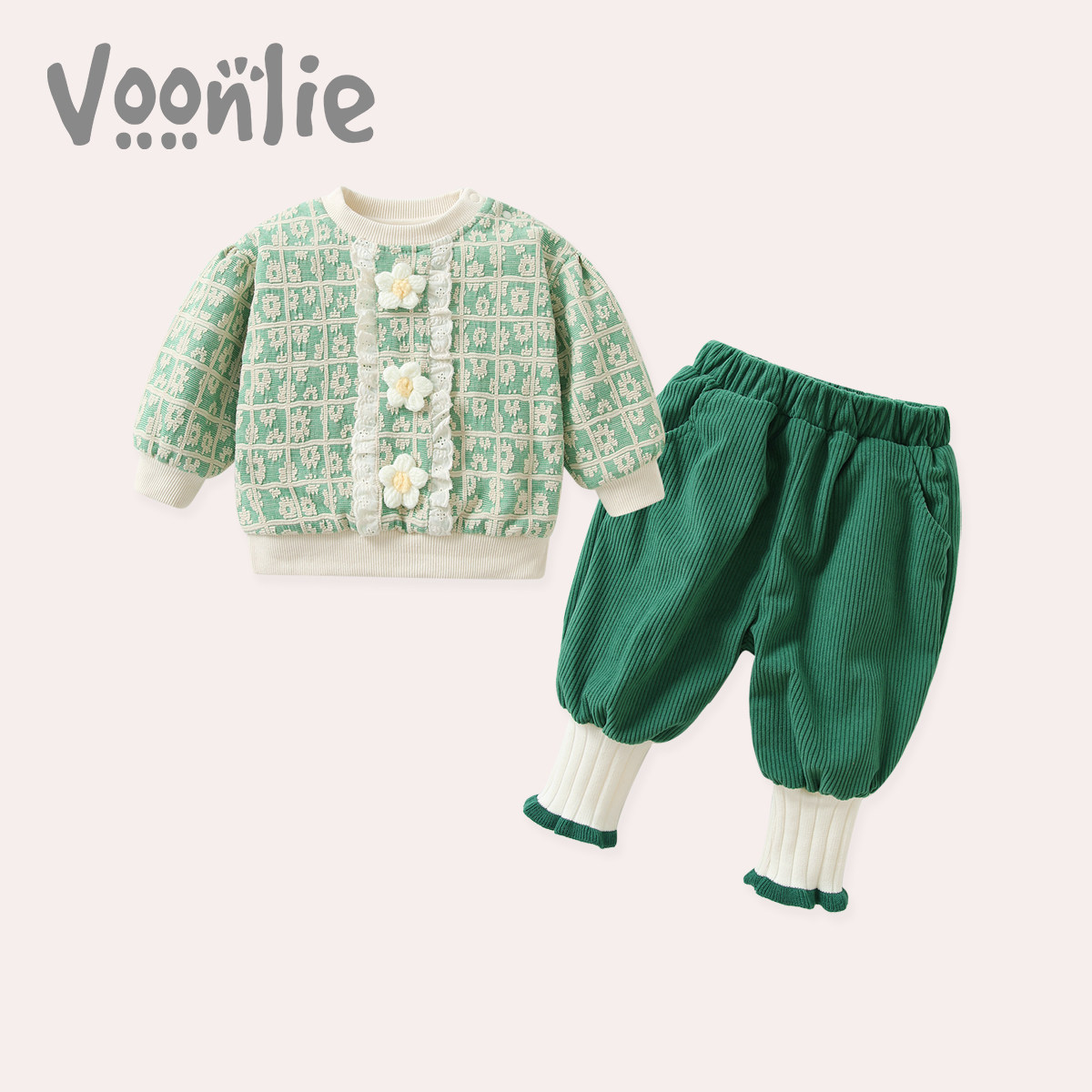 Fan-hunting girl suit autumn and winter foreign air trendy baby clothes one year old female baby sweater pants two sets cashmere-Taobao