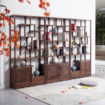 Bogu rack solid wood Multi-partition Redwood New Chinese solid wood hanging wall Doloft TV series Movie Movie screenshot Kill furniture