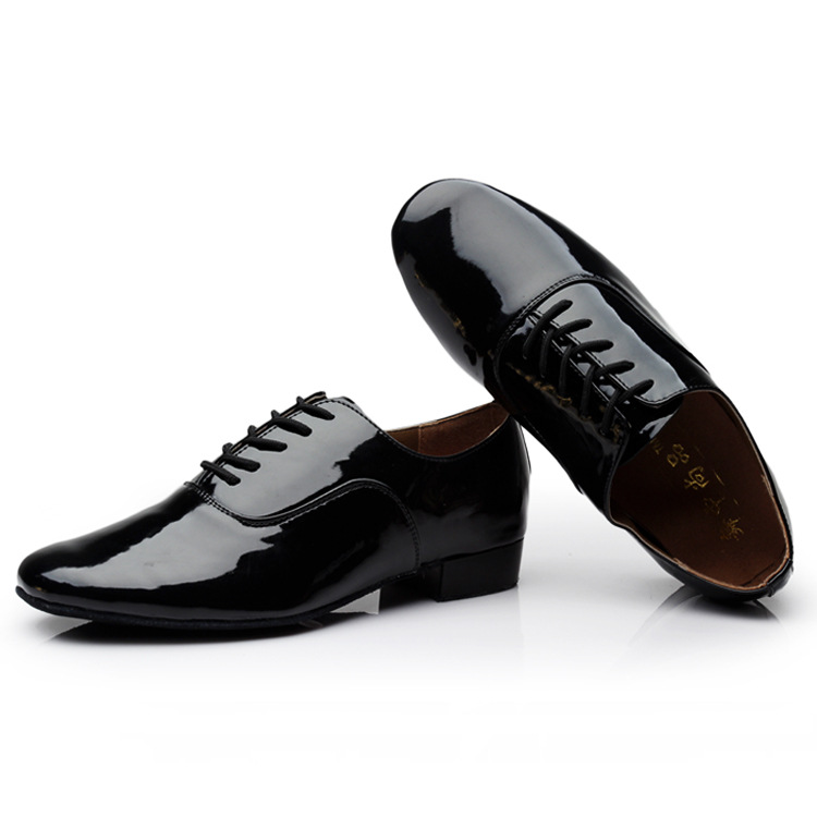 Adult male Latin dance shoes GB men's modern dance shoes leather dance shoes soft sole square social dance dance shoes