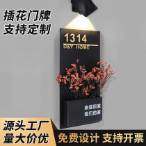 Internet celebritys same style flower arrangement house number plate home acrylic door number plate recommended by Xiaohongshu office door number plate