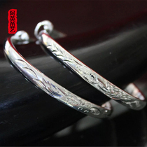 Ethnic characteristics Miao silver bracelet National style lady bracelet student retro first jewelry bracelet