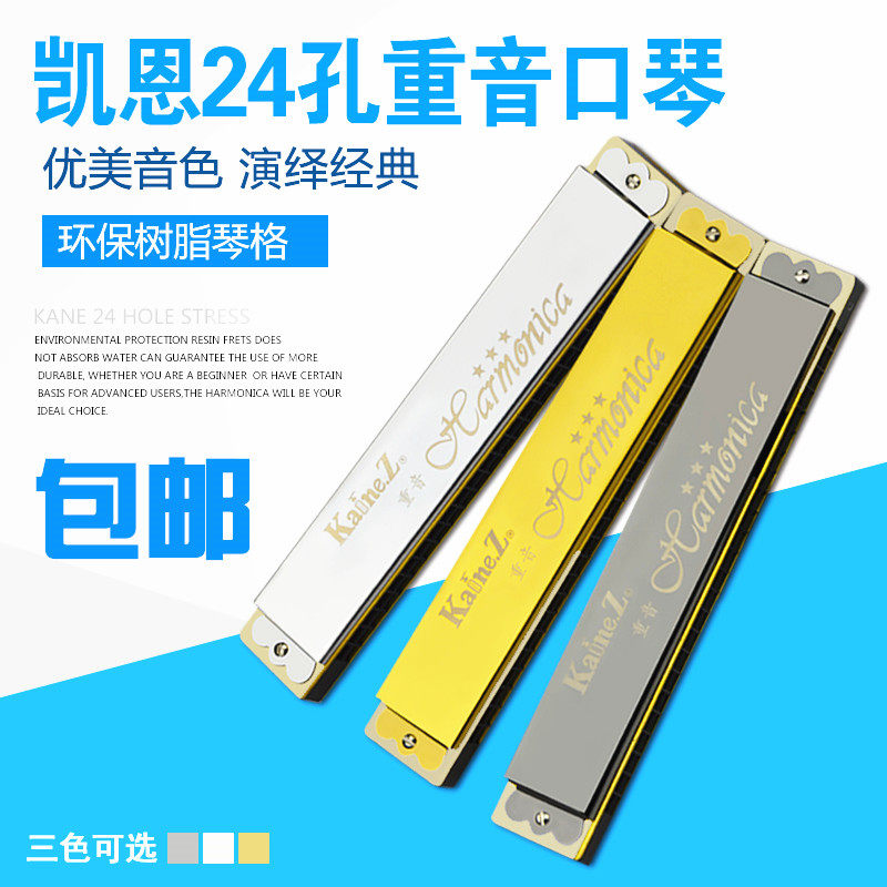 Shanghai Kane thickened advanced professional playing grade 24-hole accent harmonica A B C D E F G#12 tune set