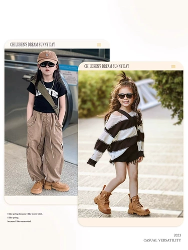 Martens, детские ботинки для мальчиков, короткие сапоги, утепленные туфли, 2023, осенние, тренд сезона