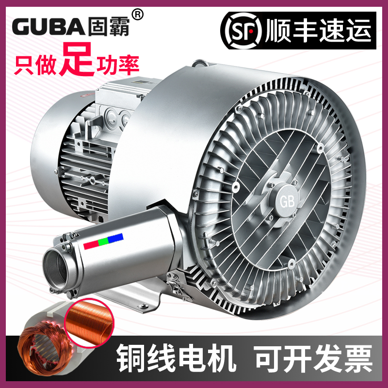 Double-stage high-pressure vortex fan, double-stage double-impeller high-pressure fan, vortex air pump, industrial blower, high power