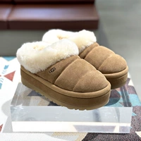 UGG Демисезонные женские удерживающие тепло тапочки на платформе, закрытая пятка