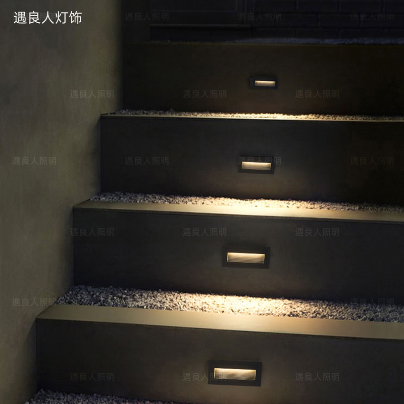 Outdoor Step Lights, Embedded Footlights, Human Sensor Stair Step Lights, Waterproof Corner Lights, Led Side Wall Lights
