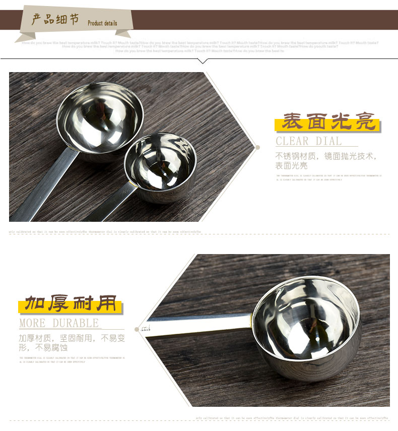 Muỗng inox 10 g 20 g bột trái cây thìa đường thìa sữa bột thìa cà phê rang thìa muỗng 15ml - Cà phê bình pha cà phê moka