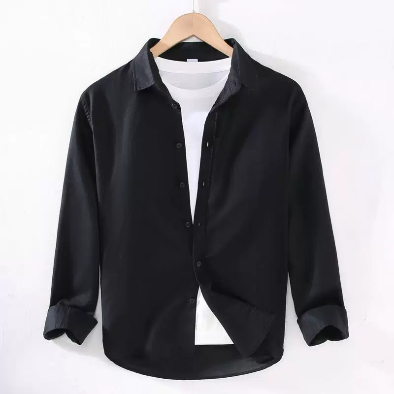 Японская рубашка, летняя одежда для Freizeit на отдых, oversize, хлопок и лён