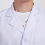 Хлопковая белая униформа медсестры для работы подходит для мужчин и женщин, увеличенная толщина, короткий рукав