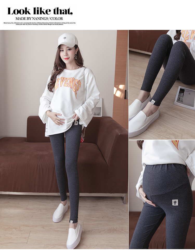 Quần bà bầu 2019 xuân hè mới giảm béo MM200 kg bà bầu mang thai quần mèo đáy quần nâng bụng quần bầu ống rộng