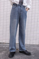 He Jianghai The same retro vintage daddy pants loose high waist BF wide leg pants straight pants pants for men and women