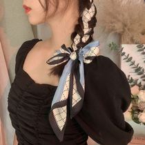 Neck bag silk scarf tie bag ribbon scarf female autumn Korean version of long Joker strap tie head ribbon long ribbon