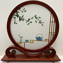 Su embroidery pure hand embroidery Palace fan boutique embroidery fan double-sided embroidery finished high-end gift Chinese style fan