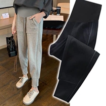Pregnant Woman Pants Spring Autumn Clothing Fashion Exterior Wearing Long Pants Loose season Conspiculean Bunches Casual Sports Acropolis Pants Tobellied Pants Women