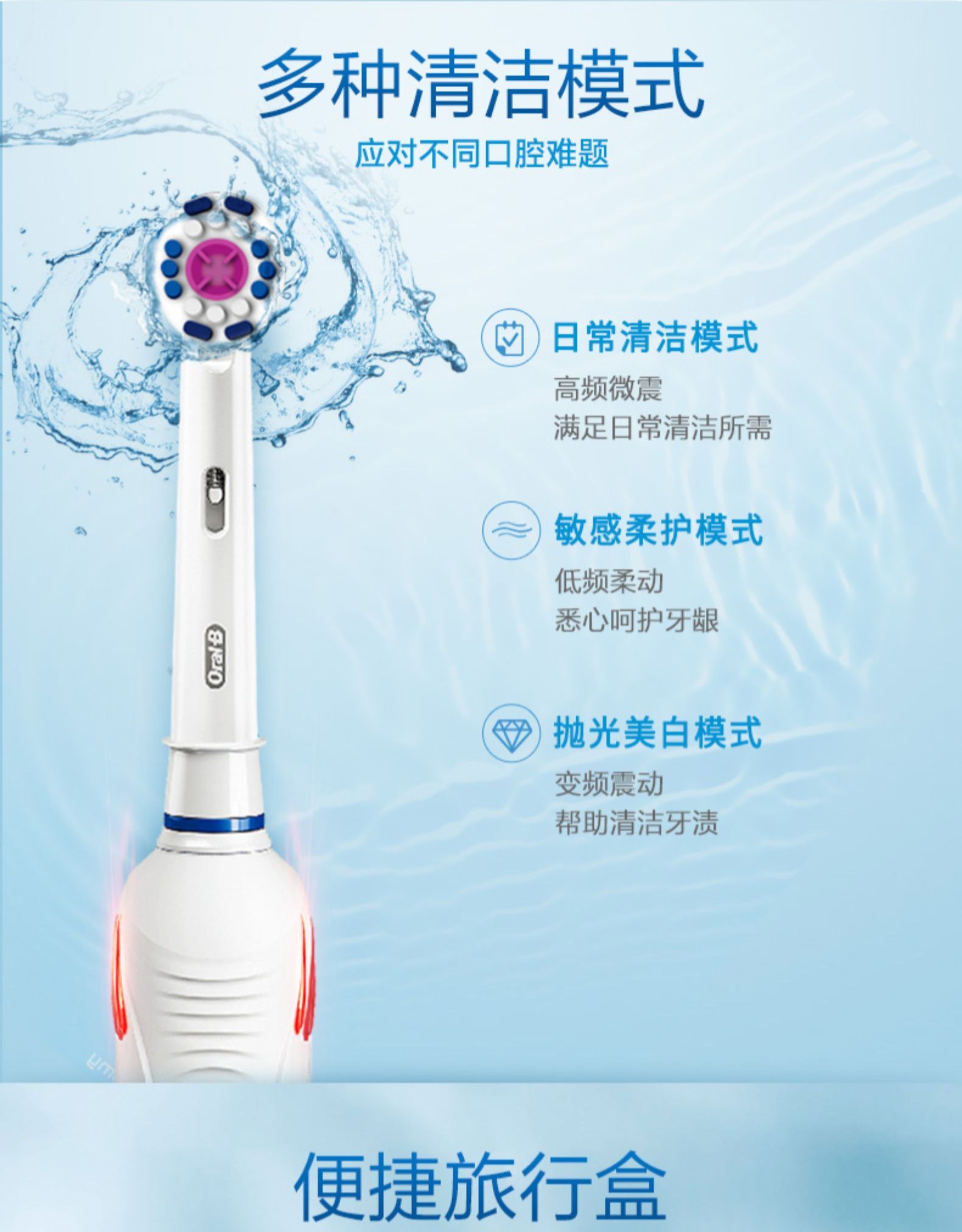 电动牙刷标杆 欧乐B P3000电动牙刷 图9