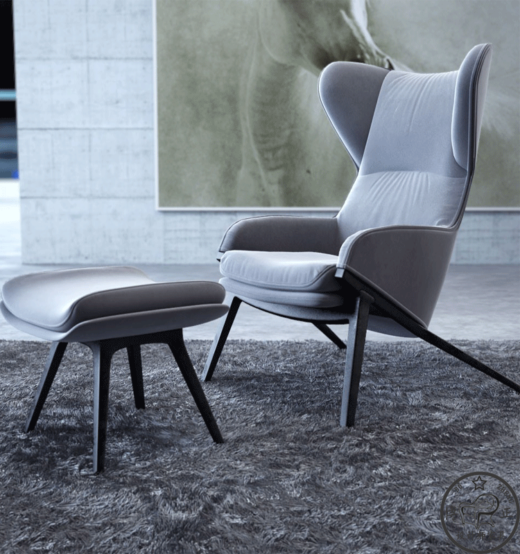 Cassina P22 Lounge Ghế thiết kế nội thất nghệ thuật cá tính sáng tạo Ghế thời trang Bắc Âu ghế đôn gỗ