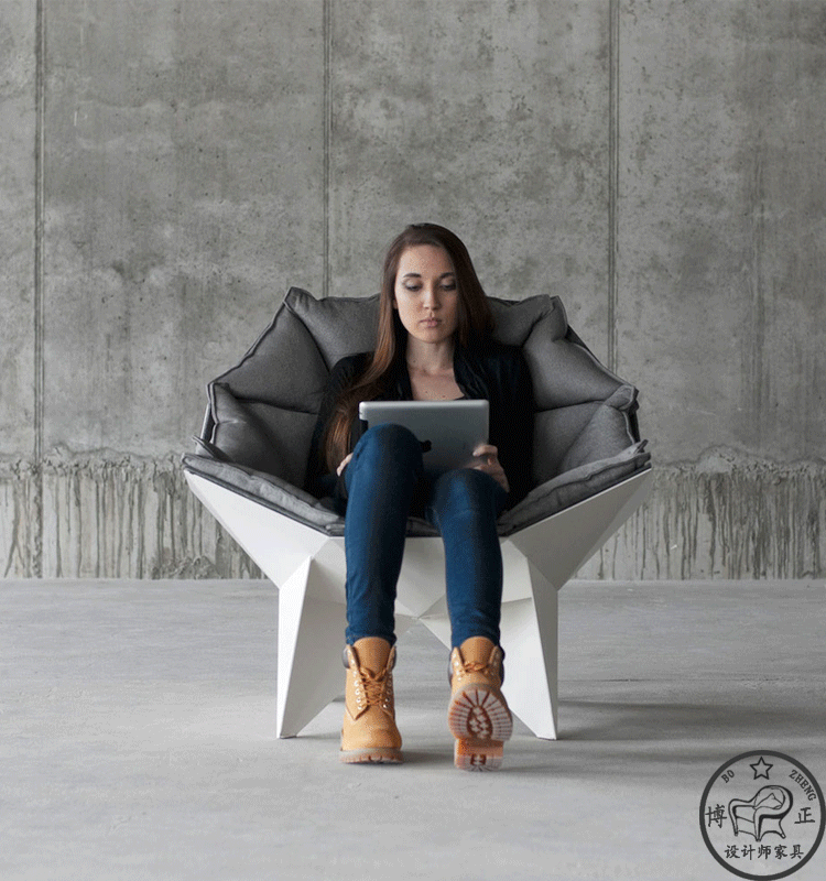 LOUNGE CHAIR Q1 Nhà thiết kế Nội thất sáng tạo Hình dạng Ghế ngồi FRP Ghế nghệ thuật Bắc Âu ghế nằm