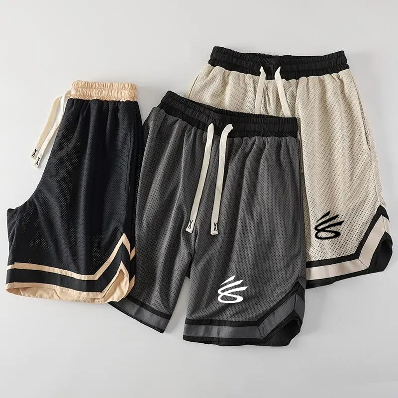 Curry American-Style Basketball Shorts for Men and Women, Large Mesh, Quick-Drying, New Summer Breathable Running Training Shorts