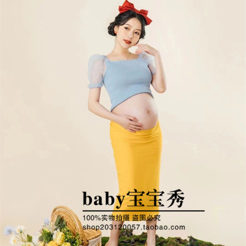 2022 New Pregnant Women Write Real Clothing Fresh Pregnancy Taste Mommy Photo Clothes Photos Photo Gallery Pregnant Woman Themed Photography Clothing