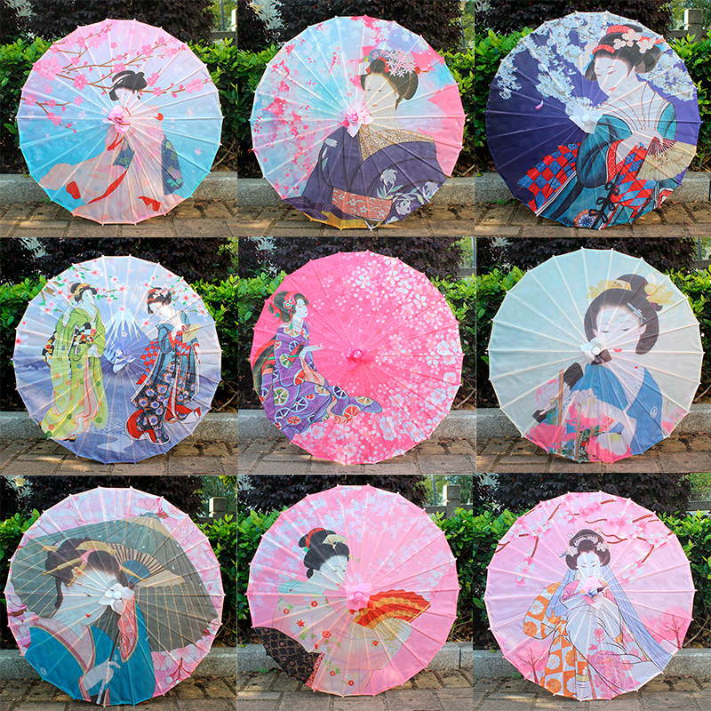 Japan-style Ancient Wind Oil Paper Umbrella Japan Shi Women's Day Store Hotel Overhang Ceiling Decoration Festive retro nostalgia decoration Customized