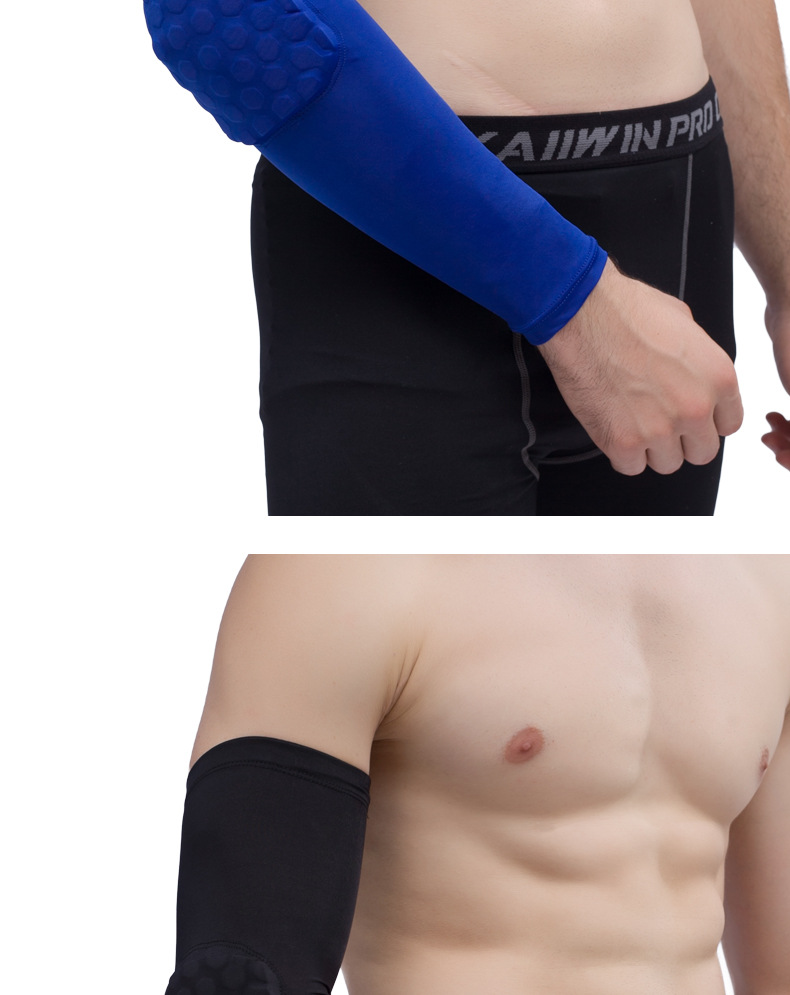 Kobe bóng rổ tổ ong va chạm băng tay mở rộng khuỷu tay thiết bị bóng rổ nam chống nắng thể thao bảo vệ thiết bị cưỡi tay áo bao tay tập gym nữ