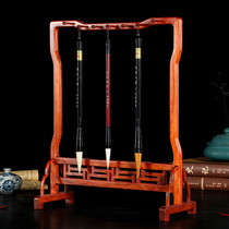 Mahogany pen holder brush hanging solid wood brush Shelf Large 14-pin study four treasure brush pen holder Pen Holder