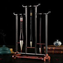 Mahogany pen holder brush hanging solid wood brush pen holder Zi Ming style simple brush pen holder pen hanging calligraphy supplies