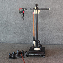 Mahogany brush holder solid wood brush holder pen hanging purple light sandalwood brush holder pen four treasures calligraphy supplies