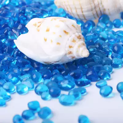 Fish tank landscaping bottom sand Aquarium set Green blue granular glass sand Color fish tank landscaping stone bottom sand