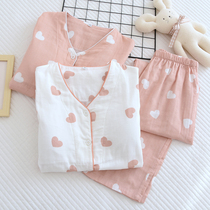 With Chest Cushion New Sleepwear Woman Spring Autumn Season Pure Cotton Cloth Long Sleeve Home Conserved Lovely Summer Lady Autumn Winter Suit