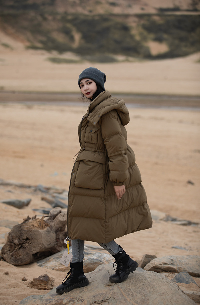 Feather 2022 winter clothing down clothing is slim 95 white duck velvet 800 fluffy female new card color