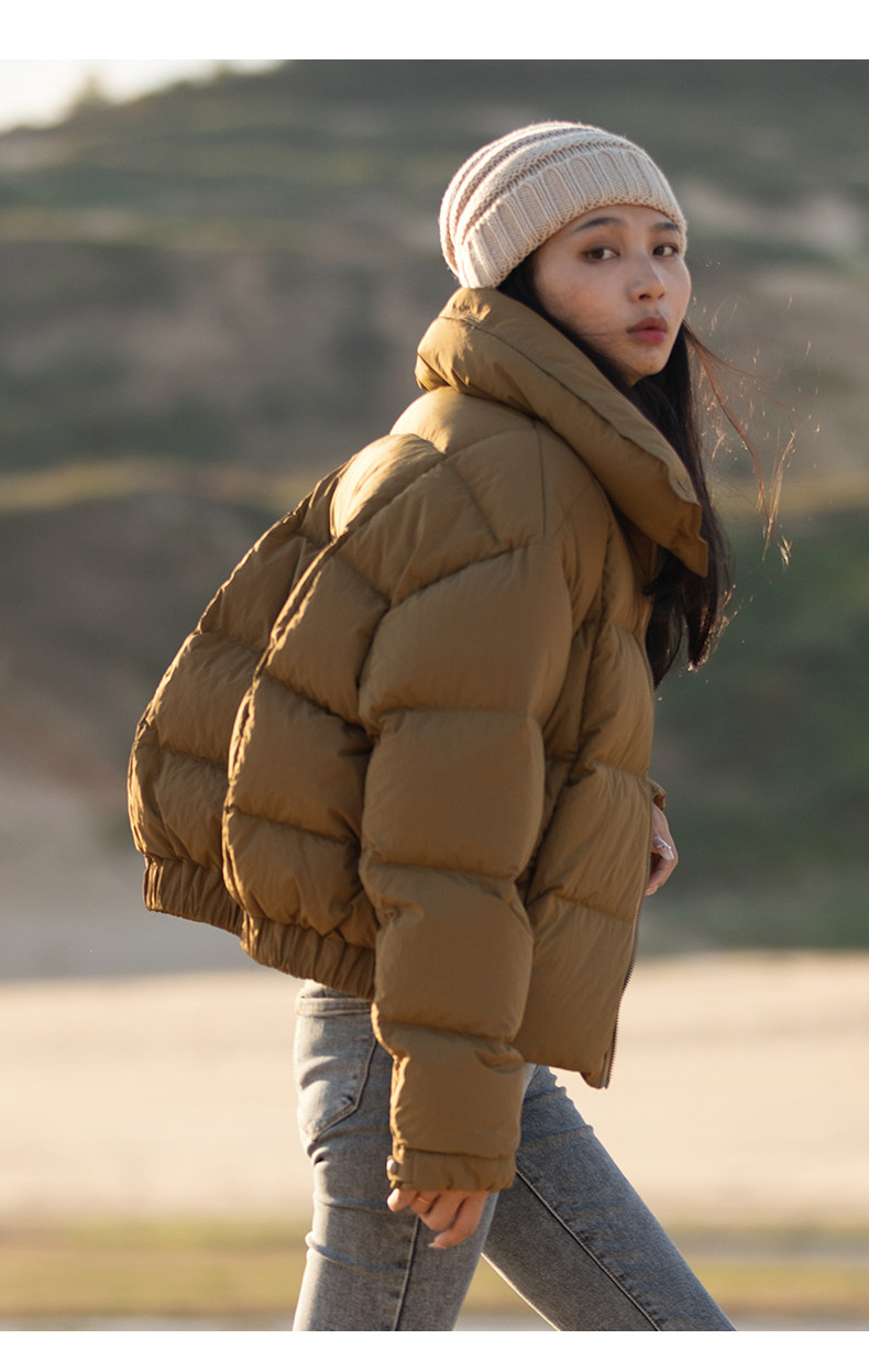 Yuwu 2022 Short Bread Down Jacket Small Slim Slim Thin 95 White Duck Down Women's Models