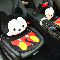 Car headrest Car cushion neck pillow Car seat headrest waist back cute cartoon car cervical spine pillow pair