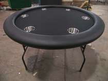 Texas poker table special foldable Round Table 6-person table black table can be customized chip tablecloth mat color size