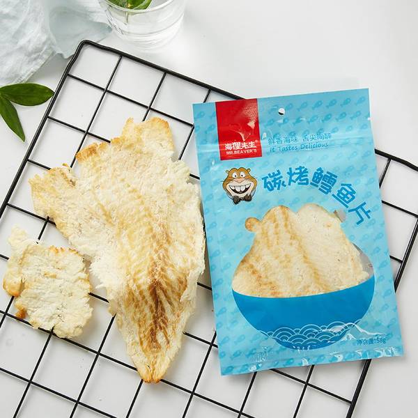 海朴 海狸先生 碳烤鳕鱼片 58g*4袋 双重优惠折后￥29.9包邮（拍4件）