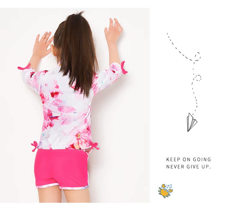 Đồ bơi trẻ em nữ sinh lớn trai dễ thương dài tay chia nhỏ kem chống nắng nhanh khô quần áo lướt cô gái đồ bơi đồ bơi cho bé gái