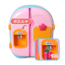 Taling beauty Childrens large refrigerator toy electric double door ice cream simulation kitchen girl House set