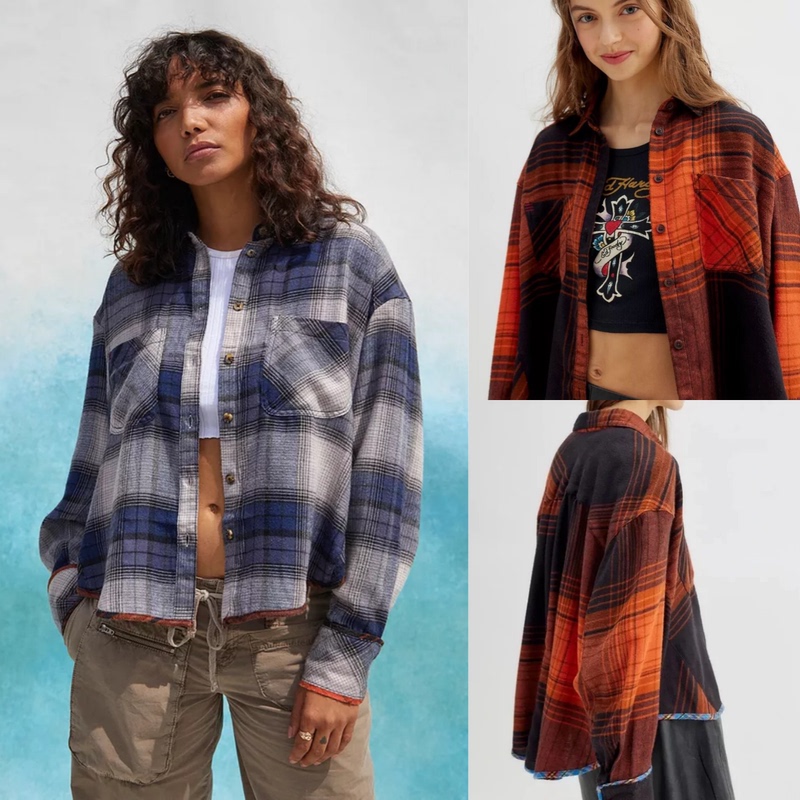 In-Stock Us Urban Outfitters Shirt Official Website Authentic Bdg Retro Plaid Short Long-Sleeve Shirt In-Stock Us Urban Outfitters Shirt Official Website Authentic Bdg Retro Plaid Short Long-Sleeve Shirt