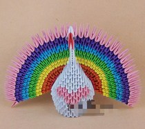 Triangle fork handmade origami non-finished three-dimensional material package Students color paper insert works Creative features for puzzle