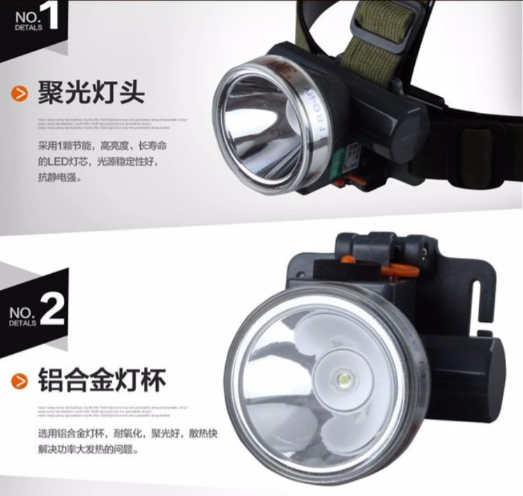 Yani 9811 đèn pha LED câu cá khai thác trà ngoài trời đèn chiếu sáng khẩn cấp đèn pin dùi cui