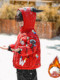 Ultraman Boys' down Jacket Winter Coat Cool and Stylish 2025 New Year Children's Red Thickened Jacket