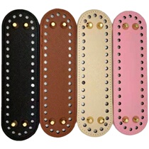 pu cortical bag bottom handmade diy weave crochet hook needle crochet bag bottom 18 * 5cm 30 * 10cm Oval Ready-made Bag Bottom