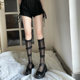 Comic leg mid-calf socks white lace multi-layer lace polka dot internet celebrity same style mesh thin summer calf socks for women