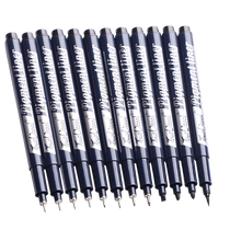 Waterproof needle tube pen fine art special hook pen student with constant ink insert drawing speed writing speed dry hand drawing pen black sketching pen minimalist strokes cartoon brush drawing pen design with extremely fine ultrafine