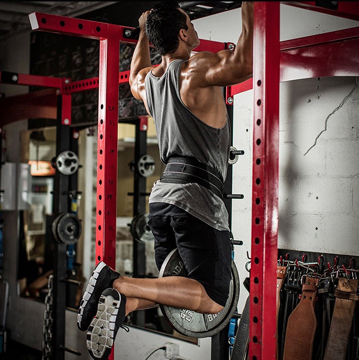Thickened weight-bearing belt pull-up aggravated barbell strength training double bar arm flexion and extension fitness sports men and women