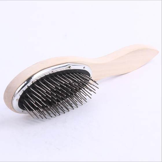 Wig comb special wooden large steel comb anti-static fake hair care tool to prevent dry, frizzy and knotted wigs