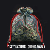 Чернильные зеленые морские волны 12*15